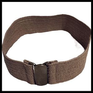STRAW Woven Tan Belt | Sz. S